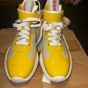 Men Yellow High-Top Sneakers e42 m9 US new no box send offers followcloset